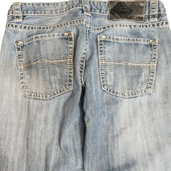 Rock & Roll Cowboy Jeans Pistol Straight Distressed Hem 34X34 See photos - Picture 7 of 9